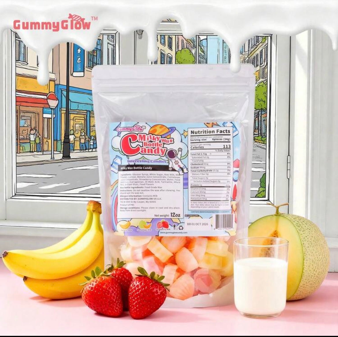 Wax Candy 12oz — Milky Fruit Flavour Edible Wax Sweets (50-60pcs)