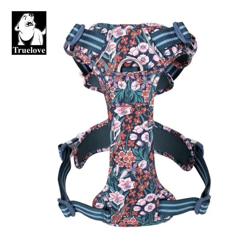 Truelove Floral Dog Harness — Adjustable Vest for Small, Medium & Large Dogs