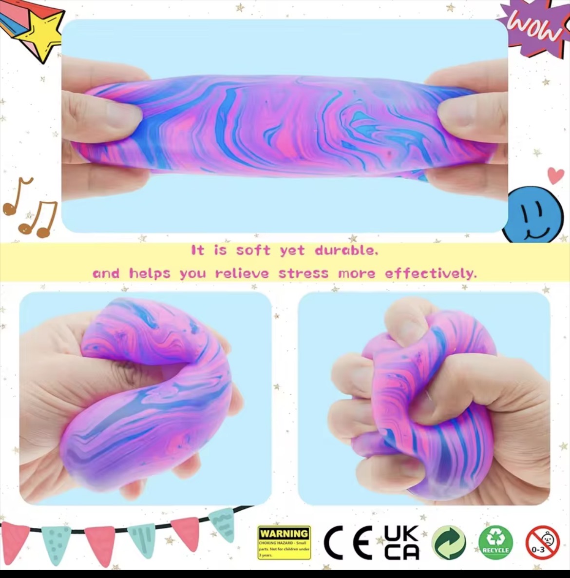 Needoh Nice Cube — Sensory Stress Relief Squishy Block