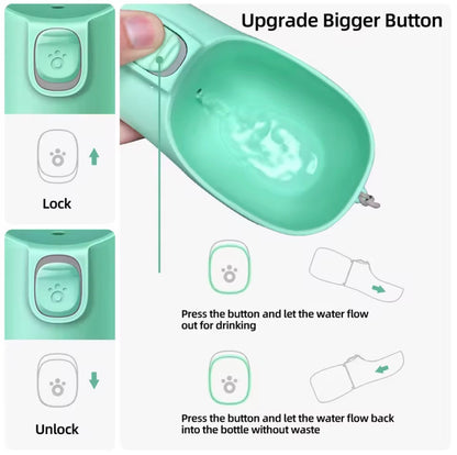 Dog Water Bottle — Leakproof Travel Water Feeder for Dogs & Cats