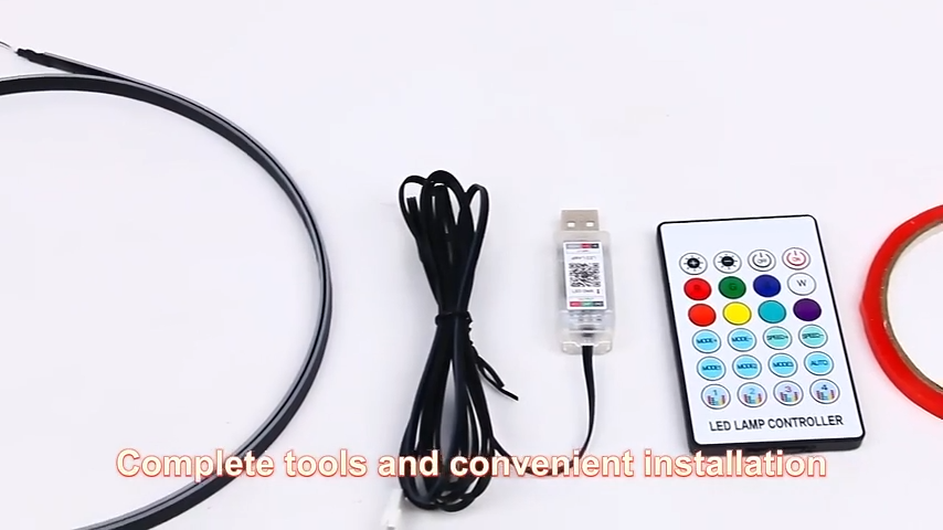 Car Ambient Lighting Kit, 110cm RGB 168 LEDs