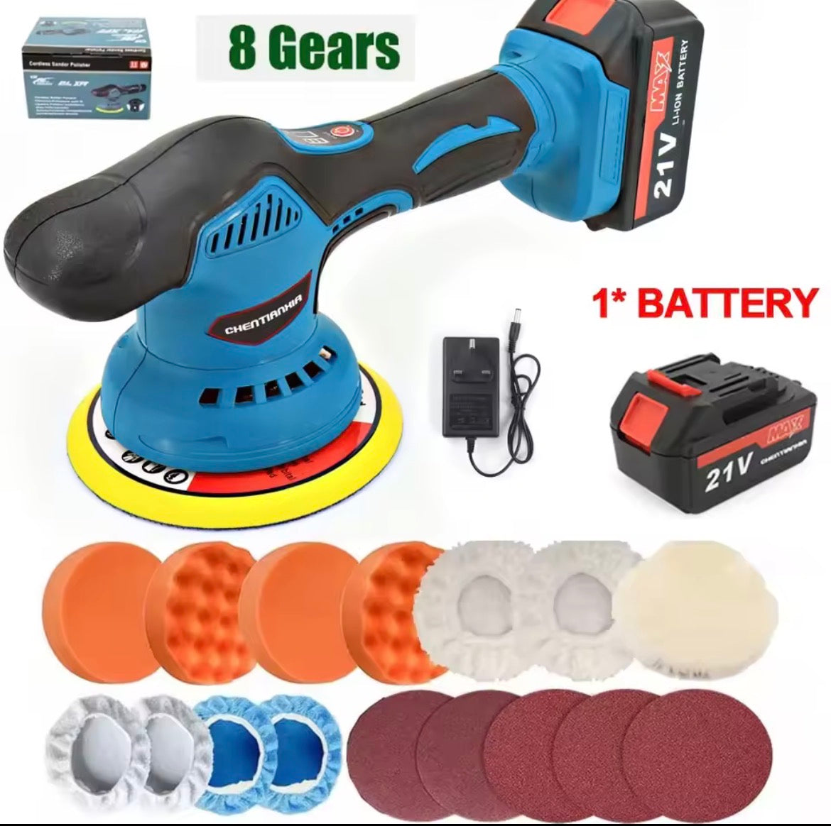 Cordless Car Polisher Buffer — 18V 6" Compatible with Makita Batteries