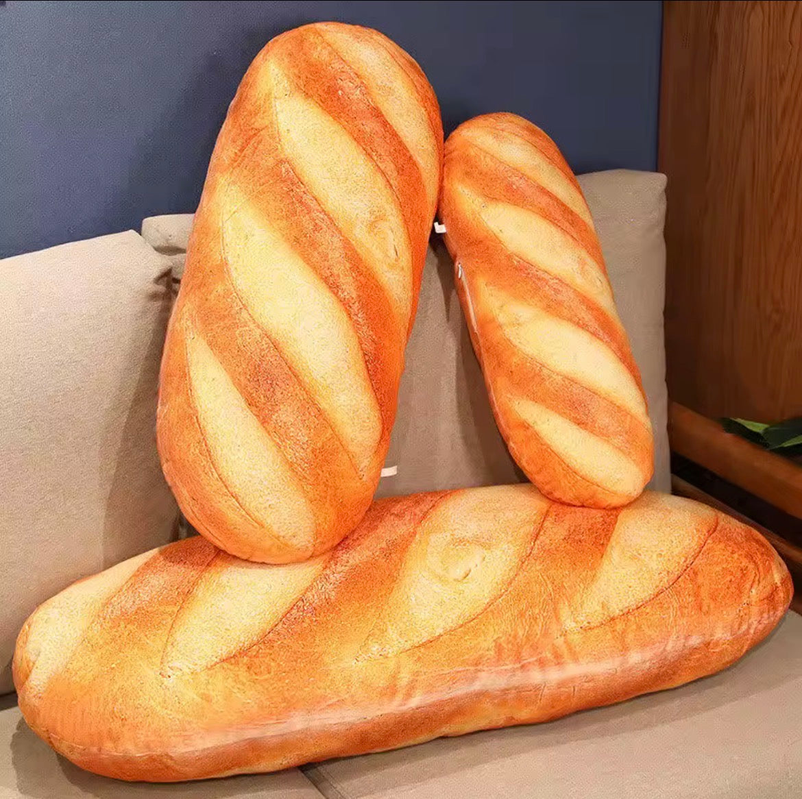 Giant Bread Plushy — Soft Realistic Bread Loaf Plush Toy (20cm & 50cm)