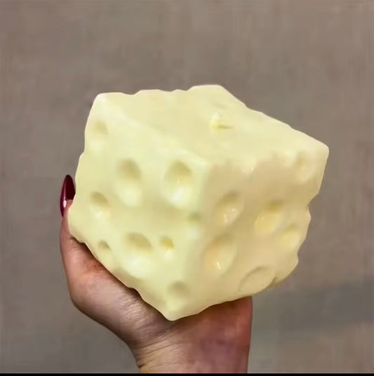 Cheese jumbo squishy stress ball