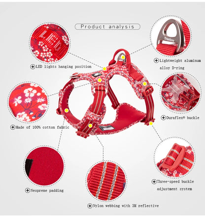 Truelove Floral Pet Harness — No-Pull Vest for Cats & Dogs