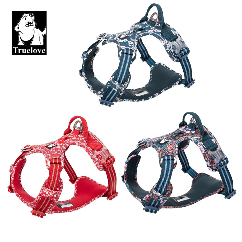 Truelove Floral Pet Harness — No-Pull Vest for Cats & Dogs