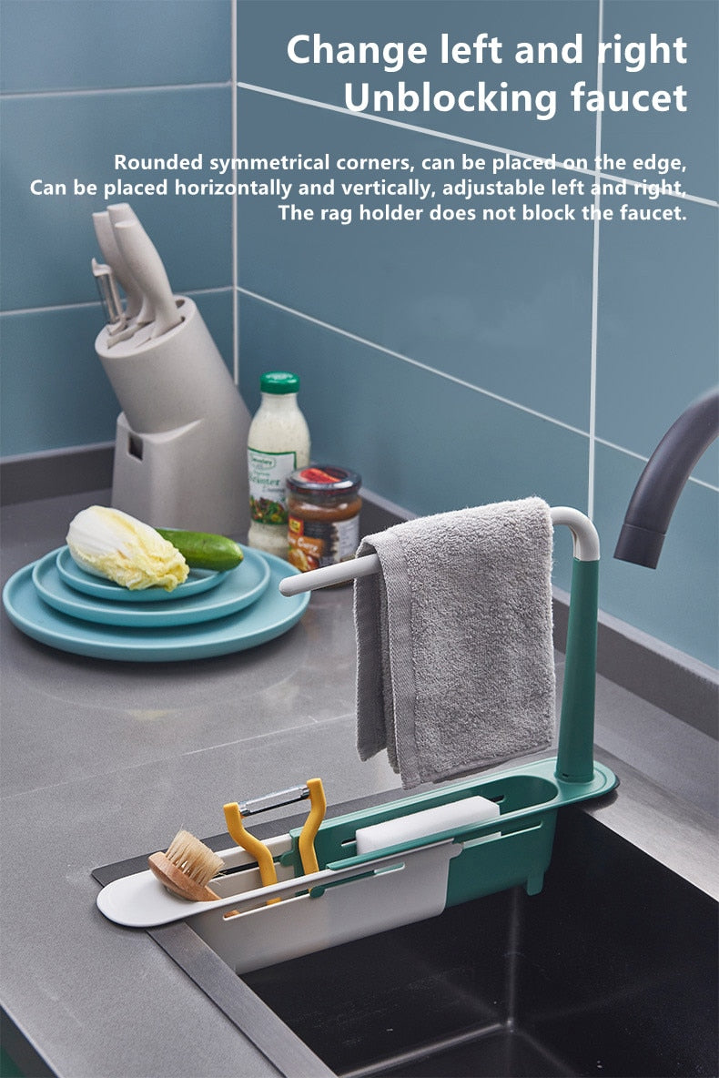 Telescopic Sink Rack — Adjustable Kitchen Organiser