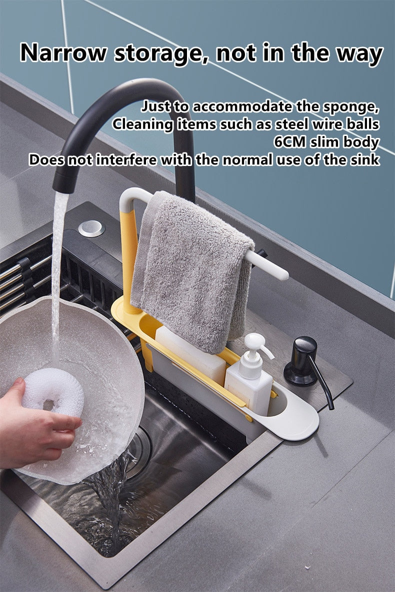 Telescopic Sink Rack — Adjustable Kitchen Organiser