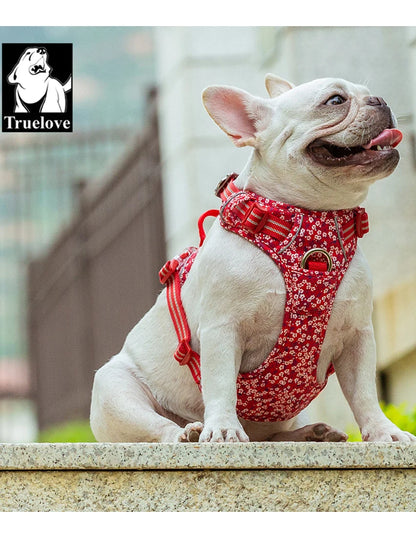 Truelove Reflective Floral Dog Harness — No-Pull Vest