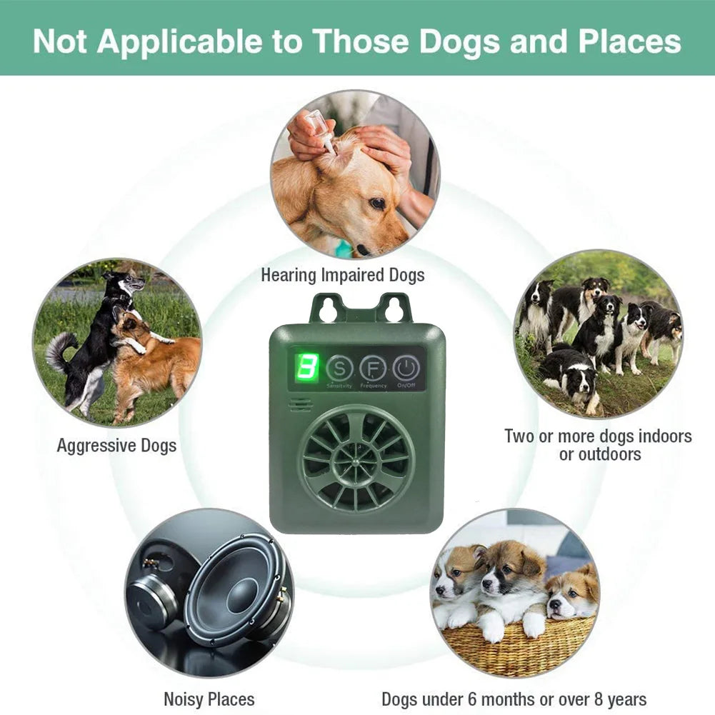 Ultrasonic Anti Barking Device — Rechargeable Dog Bark Control & Training Tool
