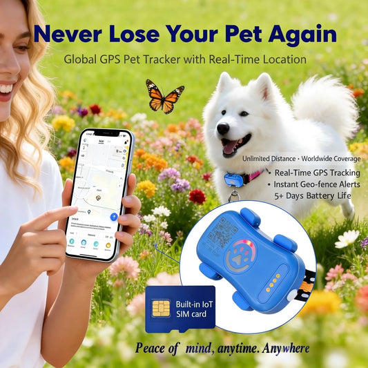 GPS Pet Tracker — Real-Time Tracking for Dogs & Cats