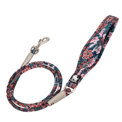 Truelove Floral Dog Lead — 100% Cotton Rope with Padded Handle