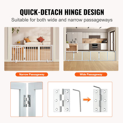 Freestanding Dog Gate — 3-Panel Foldable Pet Barrier