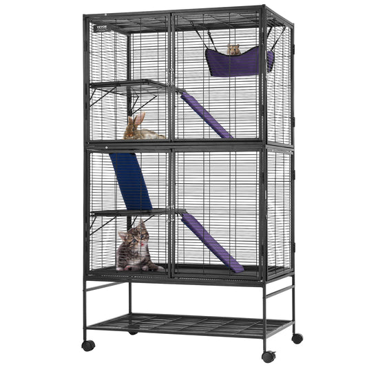 Large 4-Tier Small Animal Cage — Ferrets, Rats & Guinea Pigs