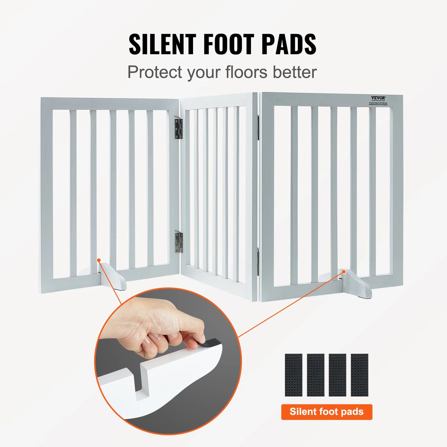 Freestanding Dog Gate — 3-Panel Foldable Pet Barrier