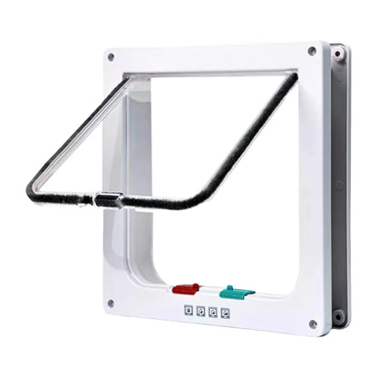 Pet Door with 4-Way Lock — Cat & Dog Flap for Doors