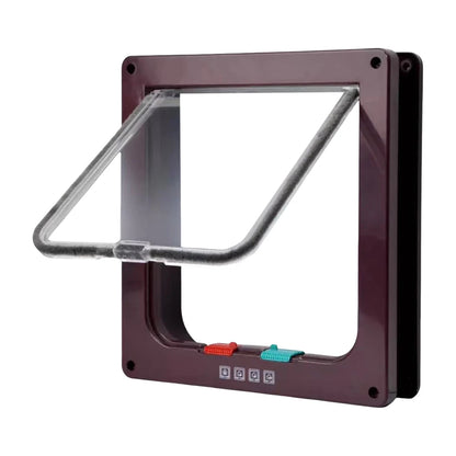 Pet Door with 4-Way Lock — Cat & Dog Flap for Doors
