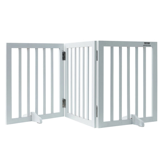 Freestanding Dog Gate — 3-Panel Foldable Pet Barrier