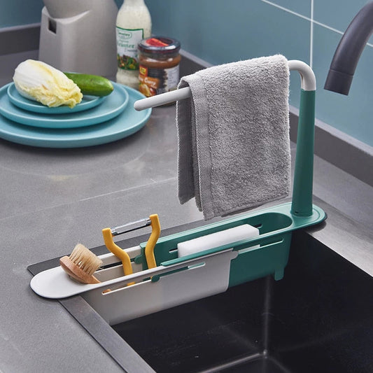 Telescopic Sink Rack — Adjustable Kitchen Organiser