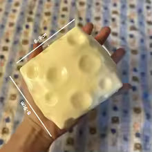 Jumbo Cheese Squishy Stress Ball — ASMR Fidget Toy