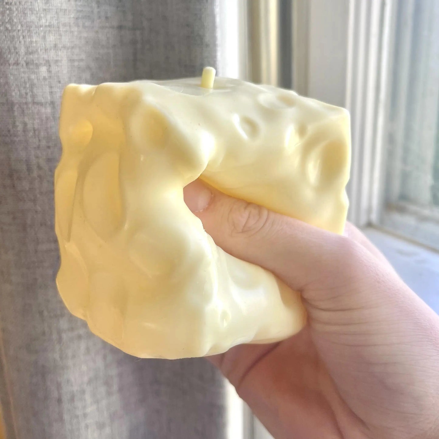 Jumbo Cheese Squishy Stress Ball — ASMR Fidget Toy